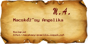 Macskásy Angelika névjegykártya